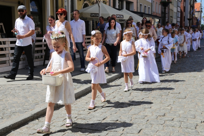 Procesja Bożego Ciała w parafii katedralnej (2018 r.)