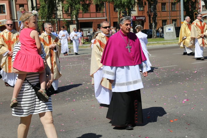 Procesja Bożego Ciała w parafii katedralnej (2018 r.)