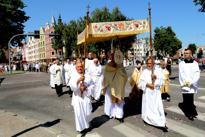 Procesja Bożego Ciała w parafii katedralnej (2018 r.)