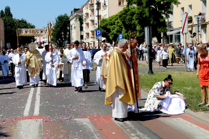 Procesja Bożego Ciała w parafii katedralnej (2018 r.)