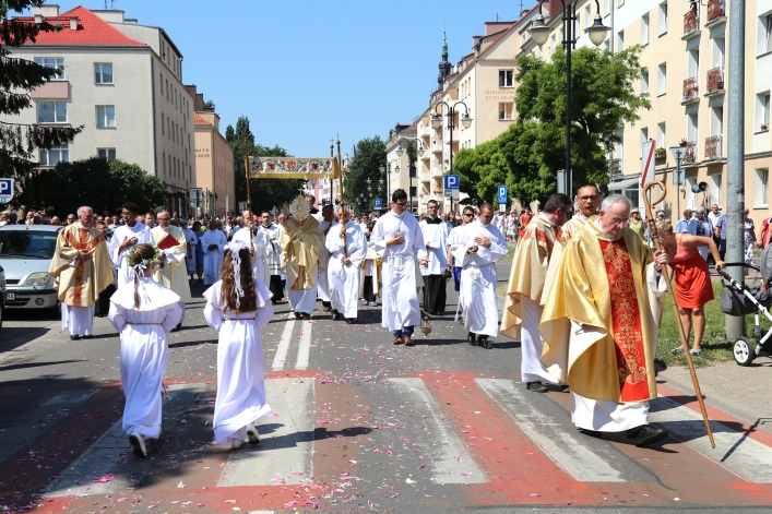 Procesja Bożego Ciała w parafii katedralnej (2018 r.)