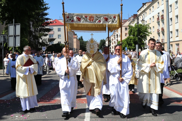 Procesja Bożego Ciała w parafii katedralnej (2018 r.)
