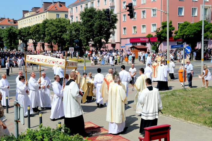 Procesja Bożego Ciała w parafii katedralnej (2018 r.)
