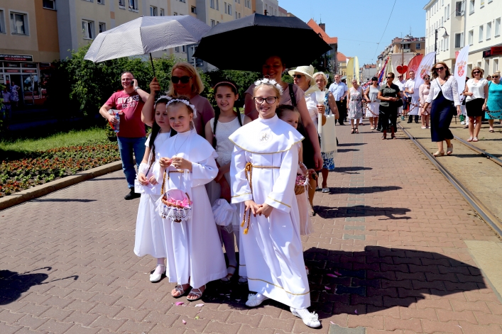 Procesja Bożego Ciała w parafii katedralnej (2018 r.)