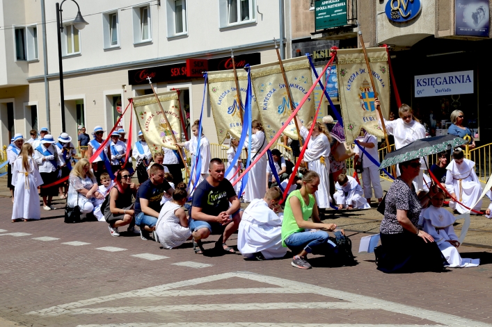 Procesja Bożego Ciała w parafii katedralnej (2018 r.)