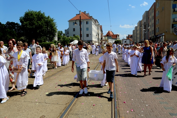 Procesja Bożego Ciała w parafii katedralnej (2018 r.)