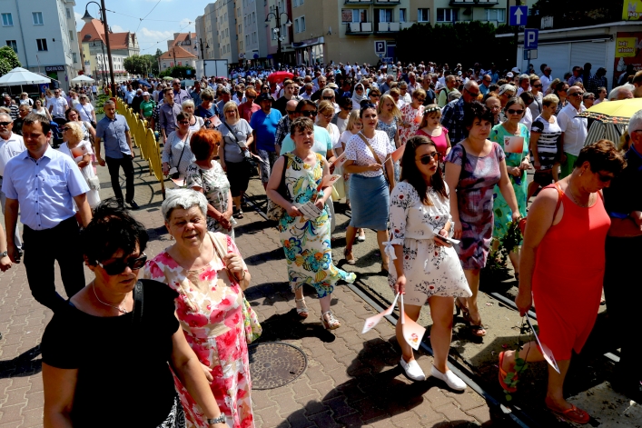 Procesja Bożego Ciała w parafii katedralnej (2018 r.)