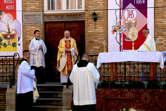 Procesja Bożego Ciała w parafii katedralnej (2018 r.)