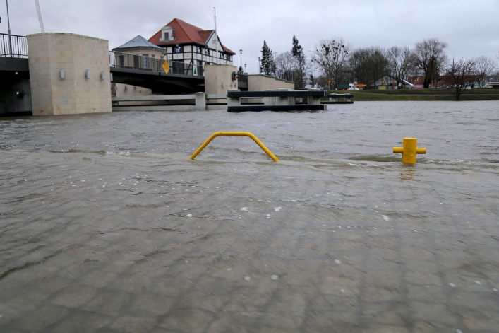Przekroczony stan alarmowy na rzece Elbląg 