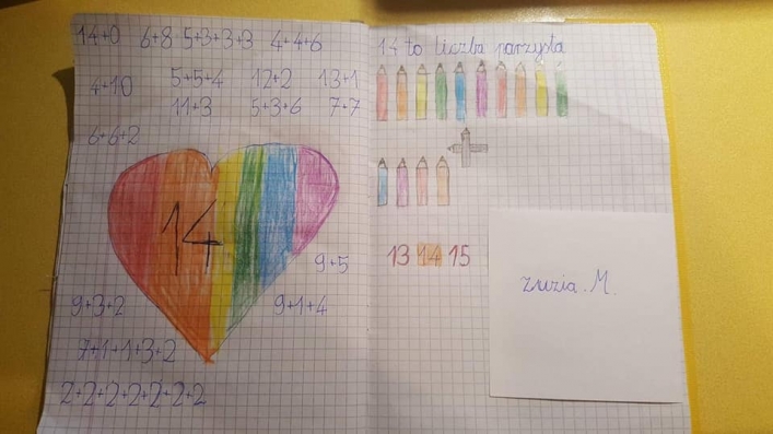 Przerwa od zajęć. Nauczyciele i dzieci zaskakują pomysłowością!
