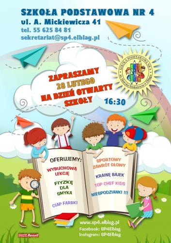 Przyjdź, zobacz i zakochaj się w SP nr 4 w Elblągu!