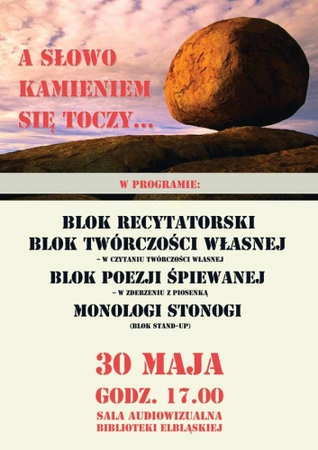 Recytacja, poezja śpiewana, stand-up w bibliotece