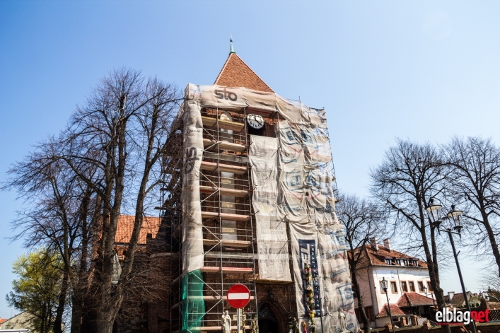 Remont wieży w Tolkmicku