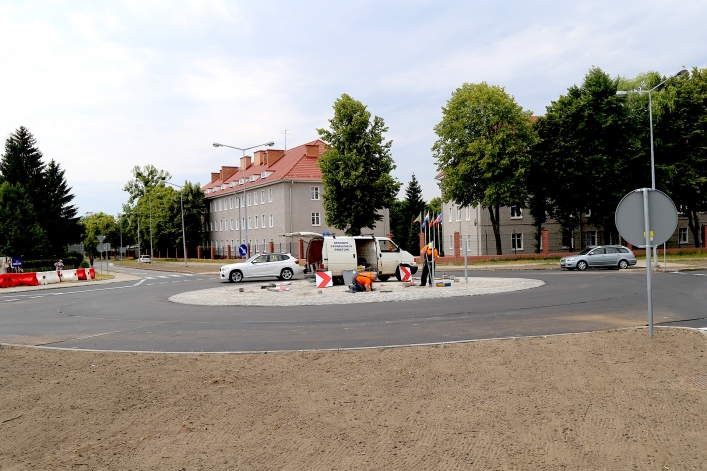 Rondo na skrzyżowaniu ulic Grottgera, Łęczyckiej i Rawskiej już prawie ukończone