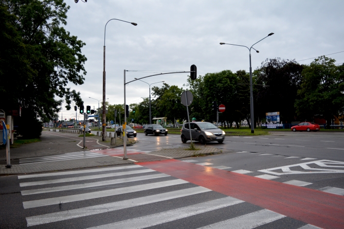 Skrzyżowanie al. Grunwaldzkiej z ul. Mickiewicza