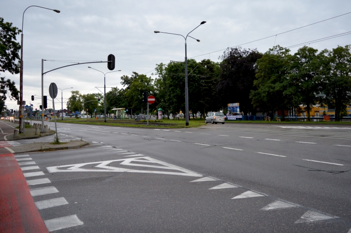 Skrzyżowanie al. Grunwaldzkiej z ul. Mickiewicza