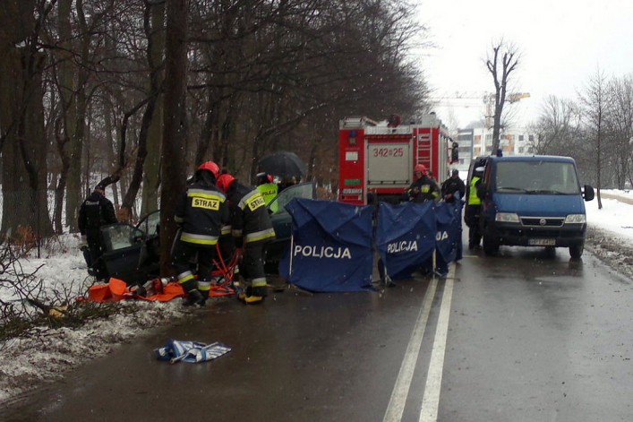 Śmiertelny wypadek na ul. Fromborskiej. Dwie osoby zginęły