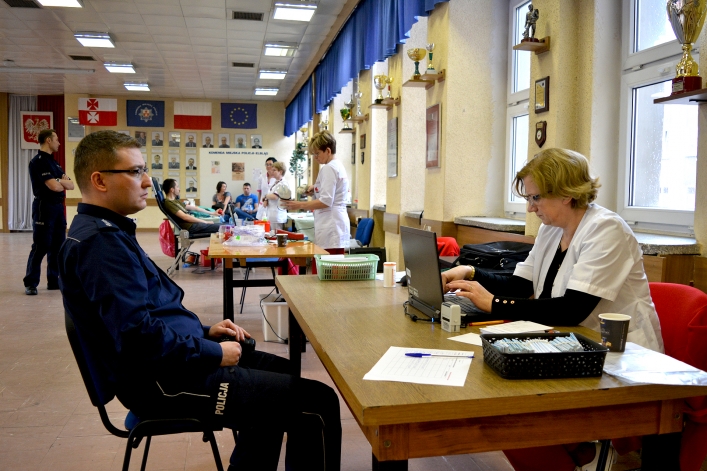 SpoKREWnieni służbą  w Komendzie Miejskiej Policji w Elblągu