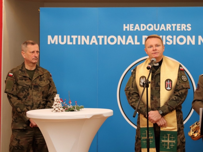 Spotkanie opłatkowe Dowództwa Wielonarodowej Dywizji