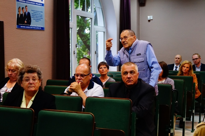 Spotkanie z  mieszkańcami Rakowa - krótkie i bez większych problemów