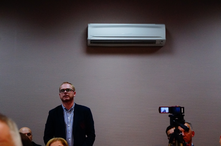 Spotkanie z  mieszkańcami Rakowa - krótkie i bez większych problemów