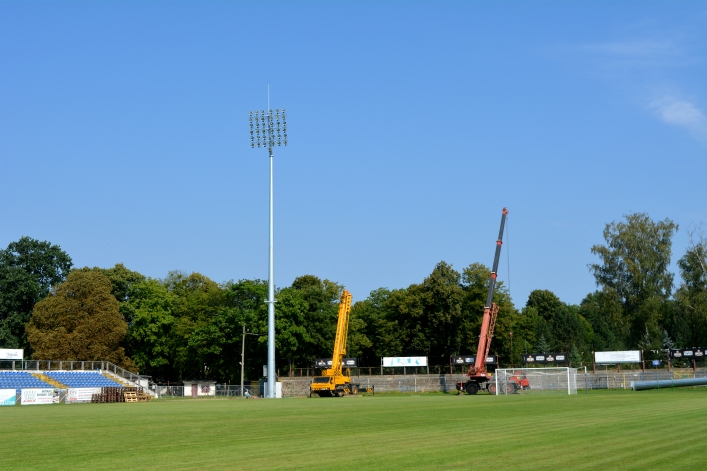 Stadion przy ul. Agrykola w Elblągu. Nowe oświetlenie