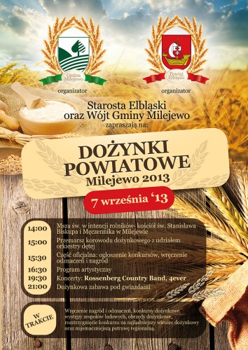 Starostwo zaprasza na Dożynki Powiatowe w Milejewie
