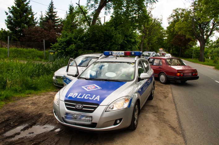 Stłuczka drogowa na drodze numer 504
