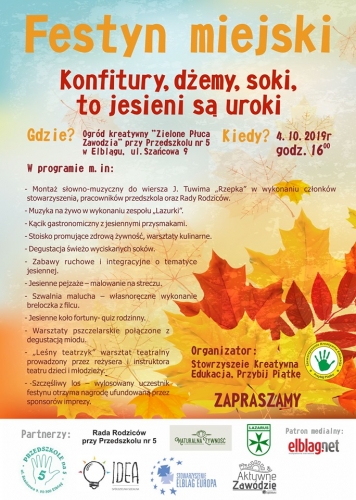 Stowarzyszenie Kreatywna Edukacja. Przybij Piątkę i Elblag.net zaprszają na festyn miejski!