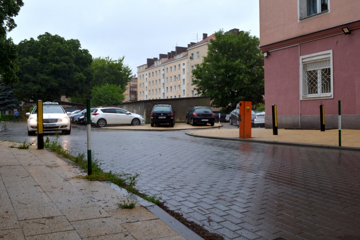 Szlaban na ul. Mącznej
