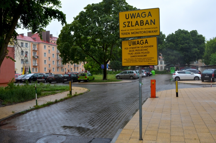 Szlaban na ul. Mącznej