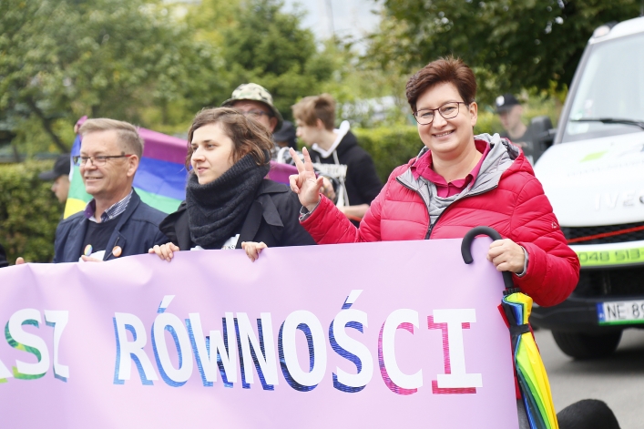 Tęczowy marsz w spokoju przeszedł ulicami Elbląga