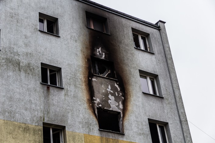 Tragiczny pożar budynku. Jedna osoba nie żyje