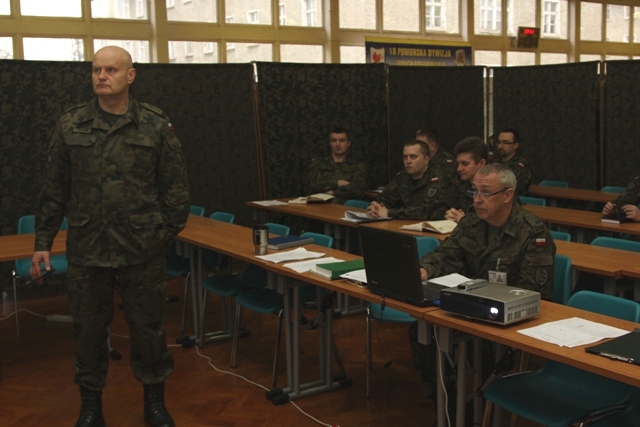Trening sztabowy Dowództwa 16 Pomorskiej Dywizji Zmechanizowanej