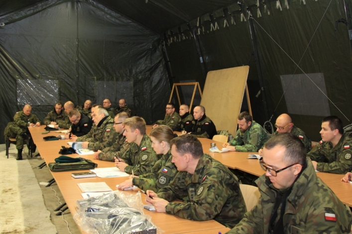 Trening sztabowy w Wielonarodowej Dywizji Północny-Wschód 