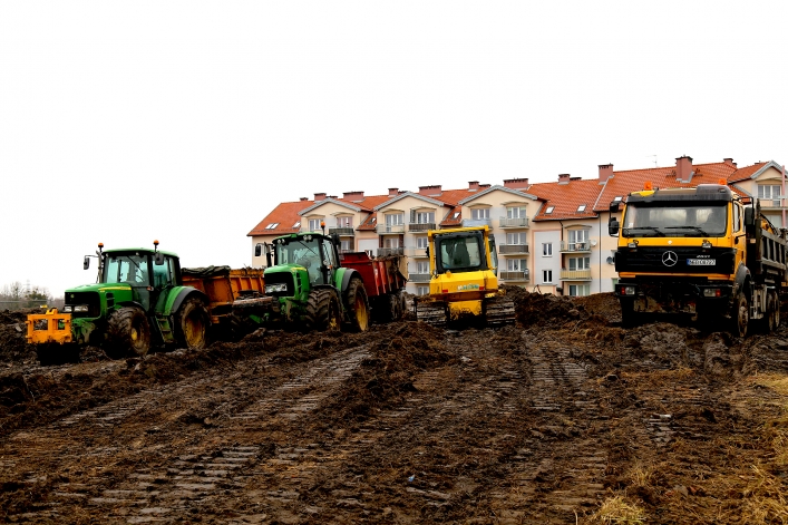 Trwają prace przy budowie Lidla przy skrzyżowaniu ul. Ogólnej i alei Jana Pawła II