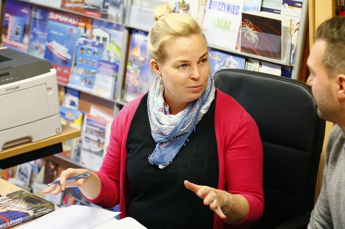 Uczniowie ZSG w Elblągu wzięli udział w lekcji pokazowej w Biurze Podróży Variustur