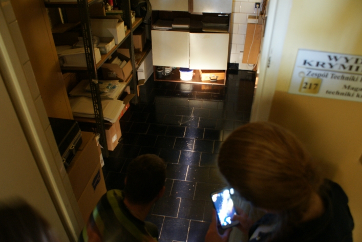 Uczniowie ZSTH poznawali tajniki pracy policyjnych techników