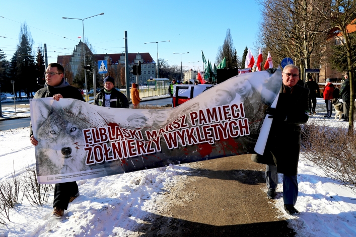 Ulicami Elbląga przeszedł III Elbląski Marsz Pamięci  Żołnierzy Wyklętych 