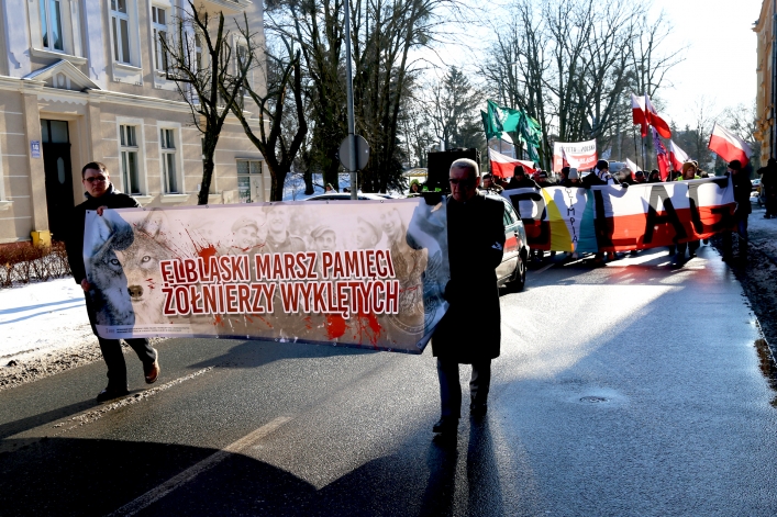 Ulicami Elbląga przeszedł III Elbląski Marsz Pamięci  Żołnierzy Wyklętych 