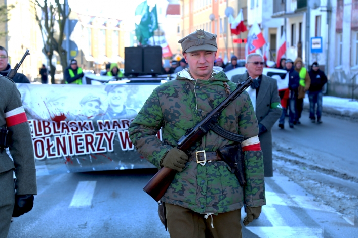 Ulicami Elbląga przeszedł III Elbląski Marsz Pamięci  Żołnierzy Wyklętych 