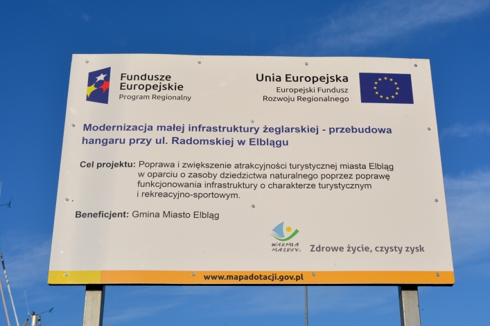Uroczyste otwarcie zmodernizowanego hangaru żeglarskiego Jachtklubu Elbląg