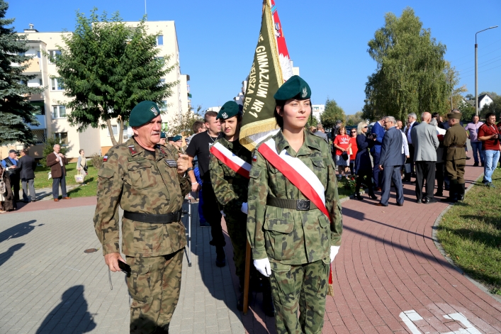 Uroczystośc otwarcia ronda Obrońców Birczy w Elblągu