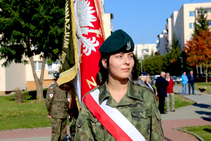 Uroczystośc otwarcia ronda Obrońców Birczy w Elblągu