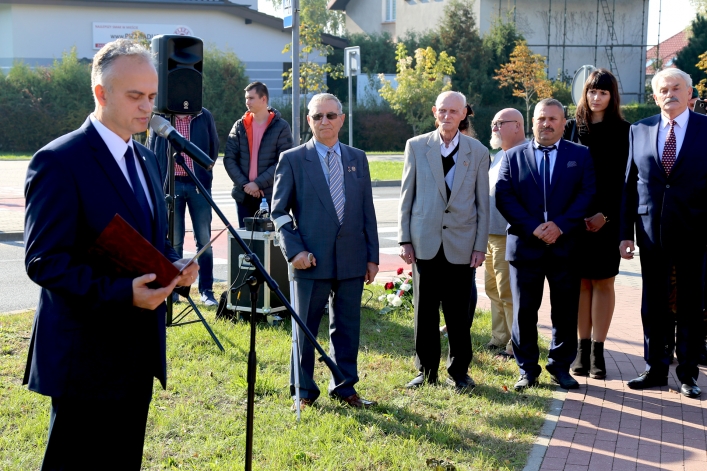 Uroczystośc otwarcia ronda Obrońców Birczy w Elblągu