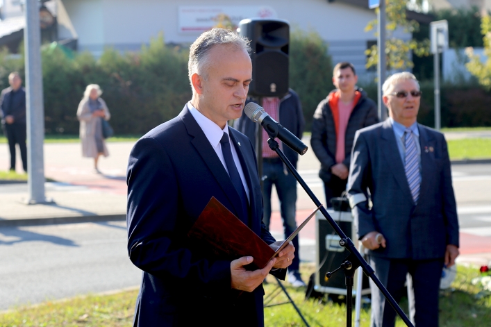 Uroczystośc otwarcia ronda Obrońców Birczy w Elblągu