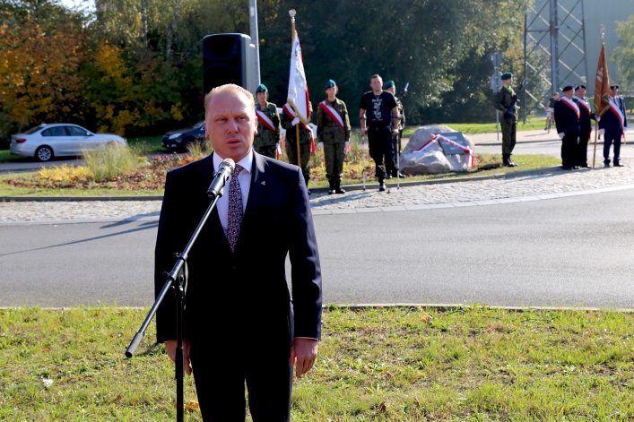 Uroczystośc otwarcia ronda Obrońców Birczy w Elblągu