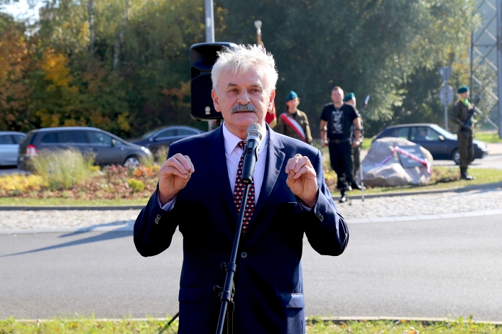 Uroczystośc otwarcia ronda Obrońców Birczy w Elblągu