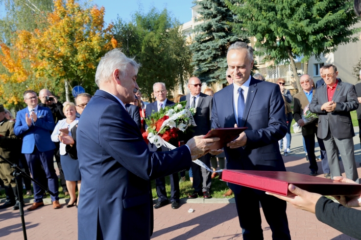 Uroczystośc otwarcia ronda Obrońców Birczy w Elblągu