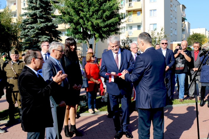 Uroczystośc otwarcia ronda Obrońców Birczy w Elblągu